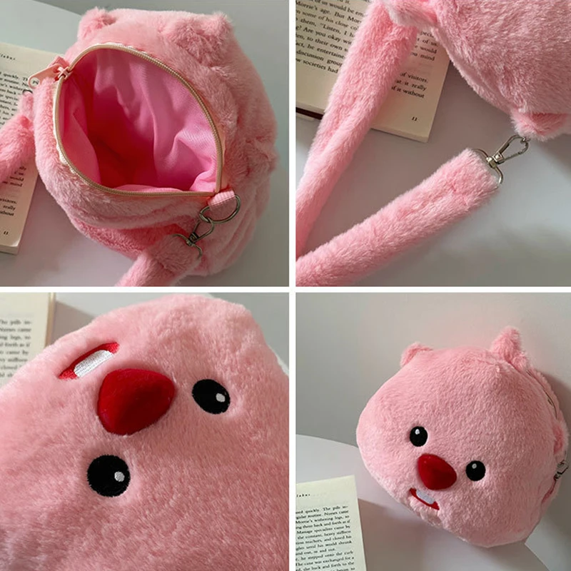MINISO Loppy New Cute Plush Shoulder Bag Casual Cartoon Children\'s Crossbody Bag Mini Phone Bag