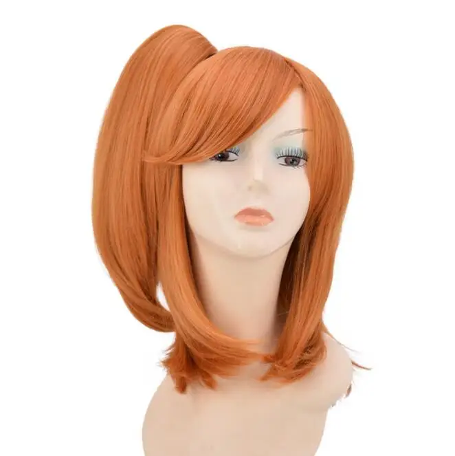 Anime Love Live! Kosaka Honoka Kousaka Short Orange Blonde Ponytail Heat Resistant Hair Cosplay Costume Wig