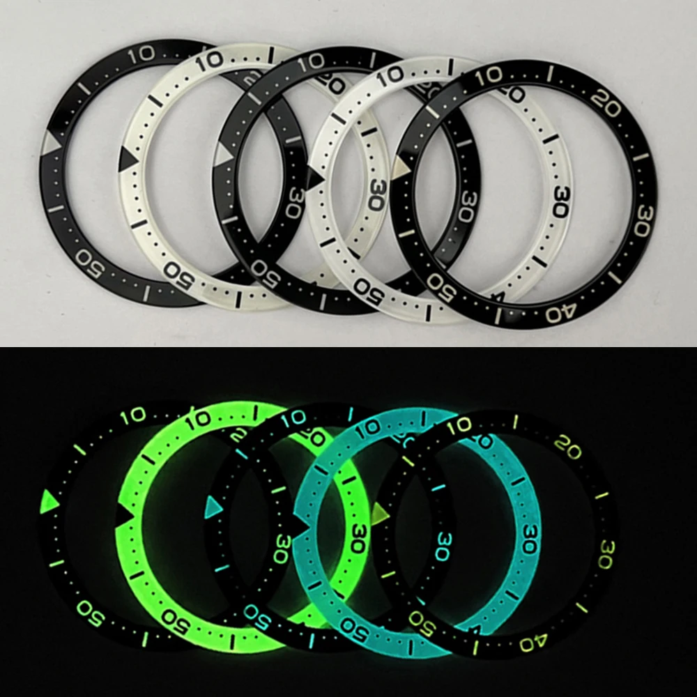 

40.3mm-32.8mm Luminous Bezel For Watch Case Watch Bezel Replacement Insert Ring Watch Parts Accessories
