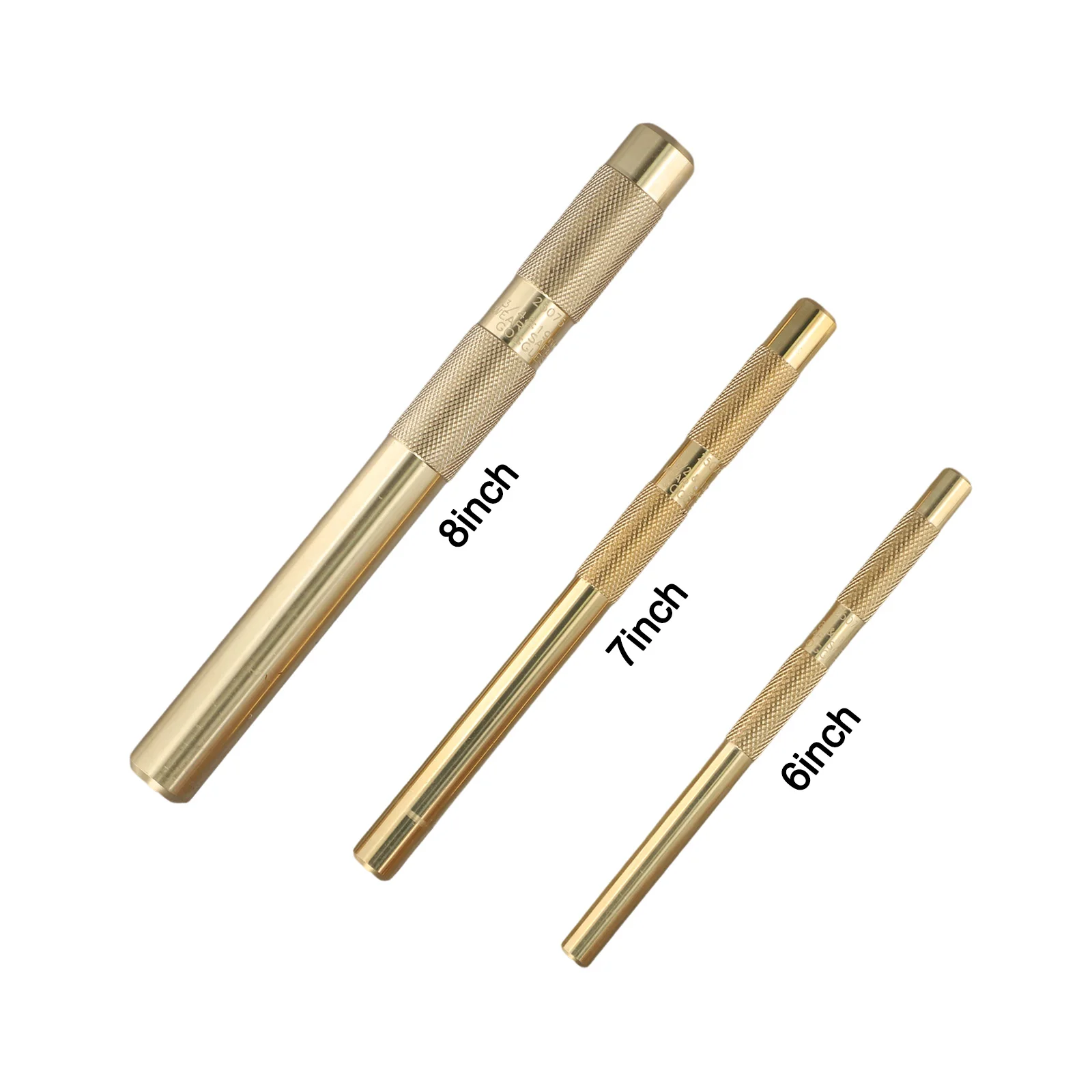 Brass Punch Set Hand Tool Punches Engineering Use Construction Projects High Machinability 3 Pieces Set Erosion Resistant view 2