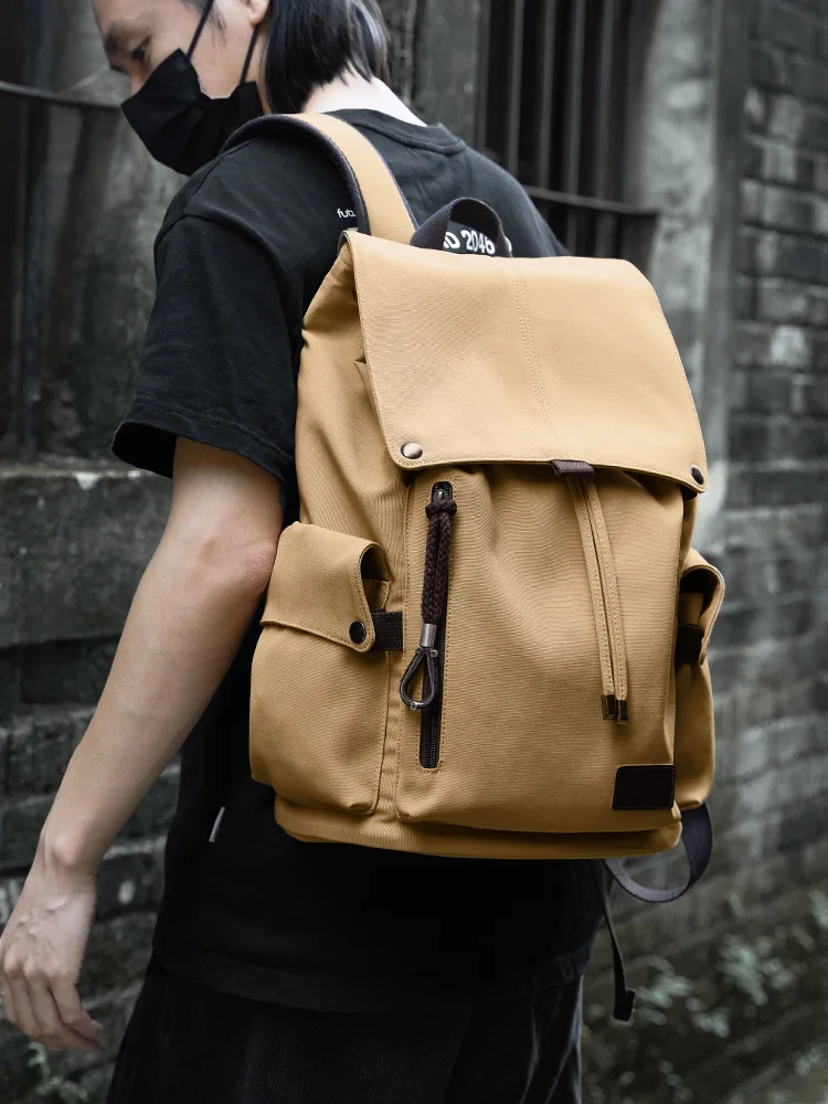 

Retro men's large capacity backpack college student schoolbag Fashion casual computer bag business travel backpack for men
