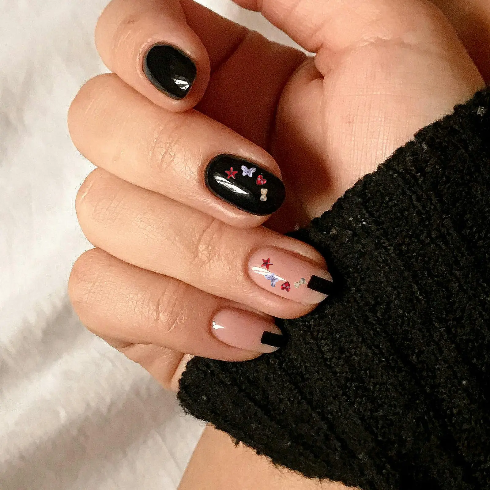 2000 Pcs Colorful Flat Base Manicure Diamonds Colored Nail Rhinestones Mini Gems Charms Multicolored for Nails Small Mixed