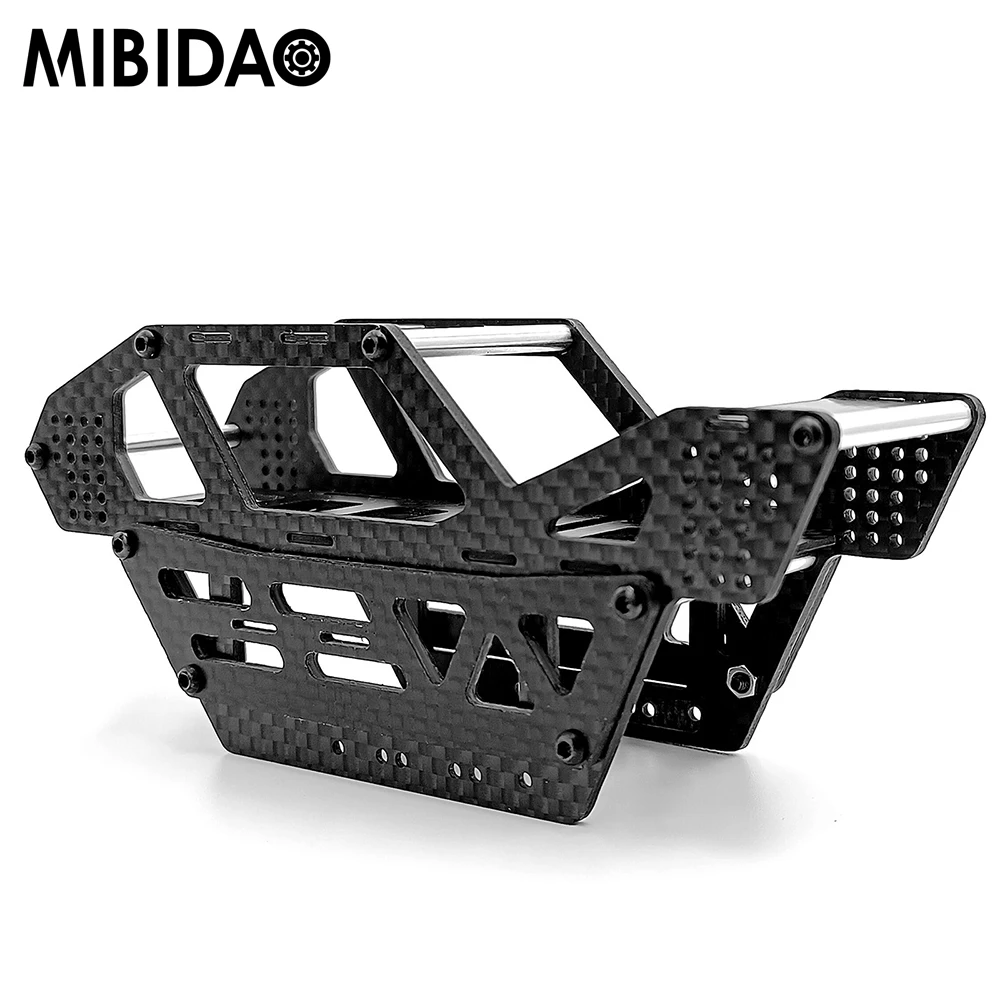 MIBIDAO Carbon Fiber Frame Body Shell Roll Cage for Axial SCX24 Deadbolt C10 Wrangler Gladiator Bronco 1/24 RC Car Upgrade Parts