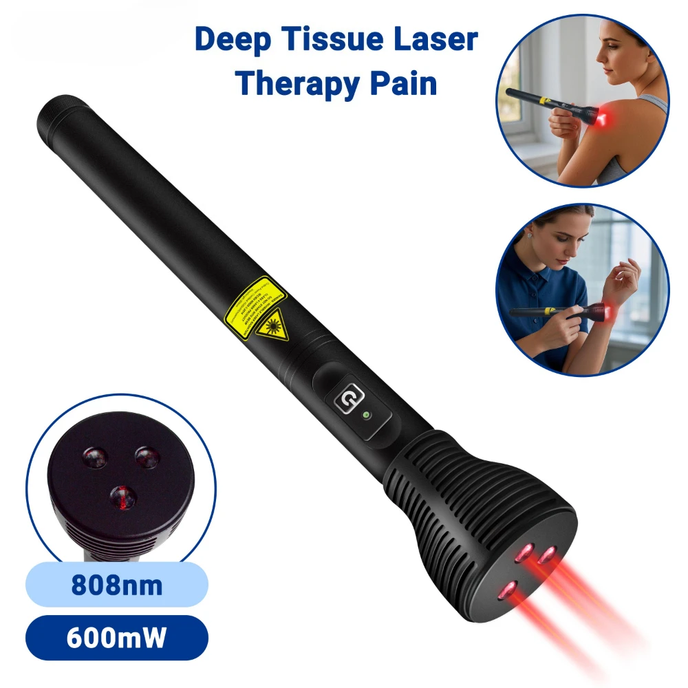 

Frovab 808nm 3 Diodes Near Infrared Light Therapy Pen 600mW Portable Home Deep Tissue Repair for Arthritis Sciatica Pain Relief