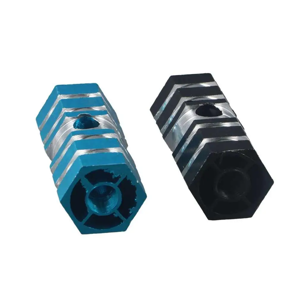 Outdoor Road Bike Grooves Aluminum Alloy BMX Hexagonal Stunt Pegs Bike Axle Pedal Bicycle Front Rear Wheel