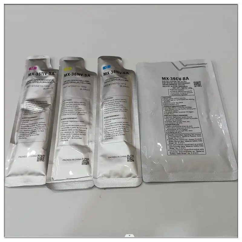 Ontwikkelaarspoeder voor Sharp MX-4110 MX-4140 MX-5110 MX-5111 MX-5140 printer, MX-51 MX51 zwarte kleur cartridge ontwikkelaar toner, CMYK