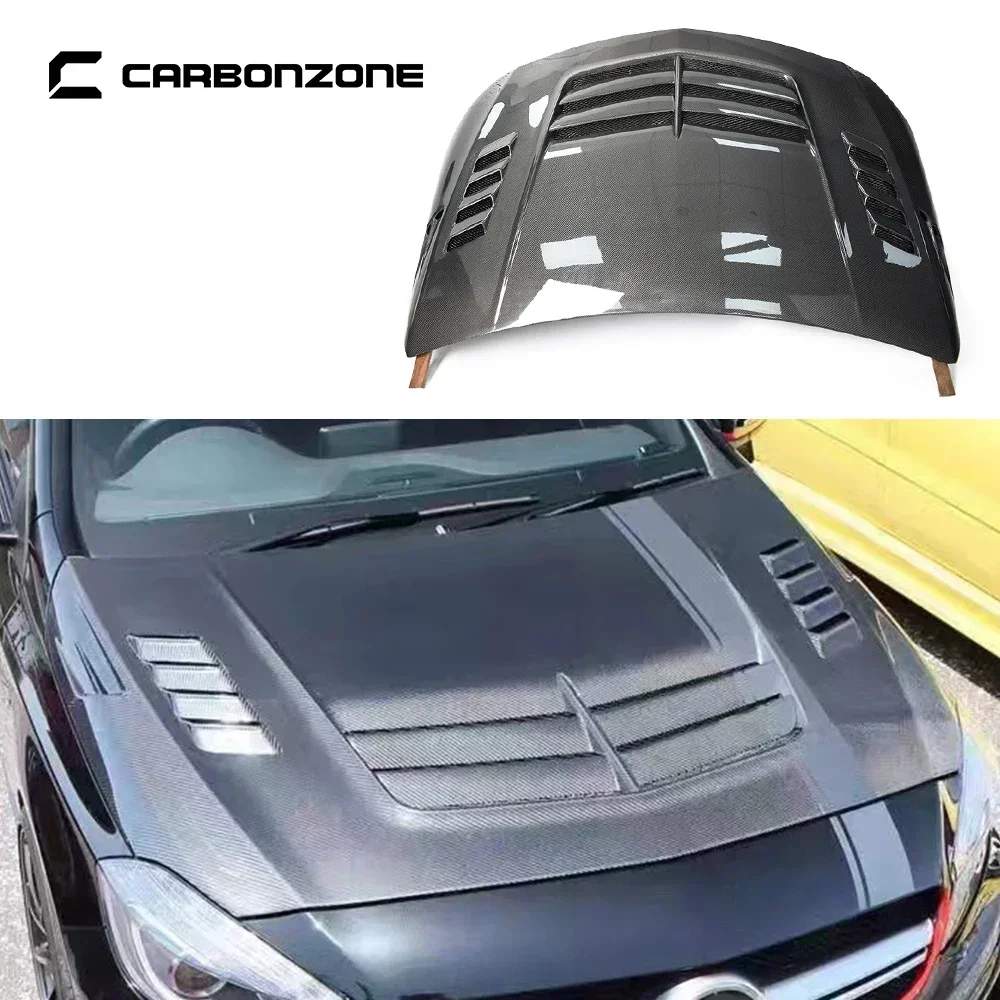 

For Mercedes Benz A Class A45 Engine Hood Bonnet Cap Air Vent Cover Carbon Fiber VRS Style car hood tools auto parts accessories