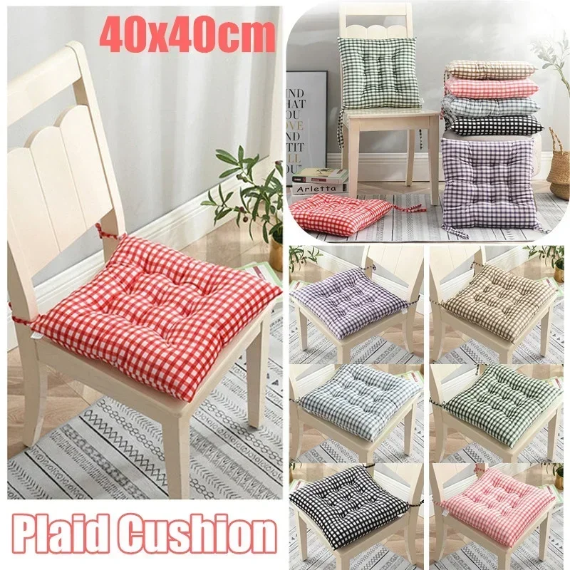 

Thicken Plaid-Cushion Chair-Cushion Restaurant Kitchen Decoration Outdoor Garden Cushion Sofa Hip Cushion Office