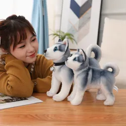 25/30CM Simulation Husky Dog Plush Toy Wolf Soft Stuffed Animal Cute Plush Kawaii Children Doll Fluffy Birthday Gift Child Boy