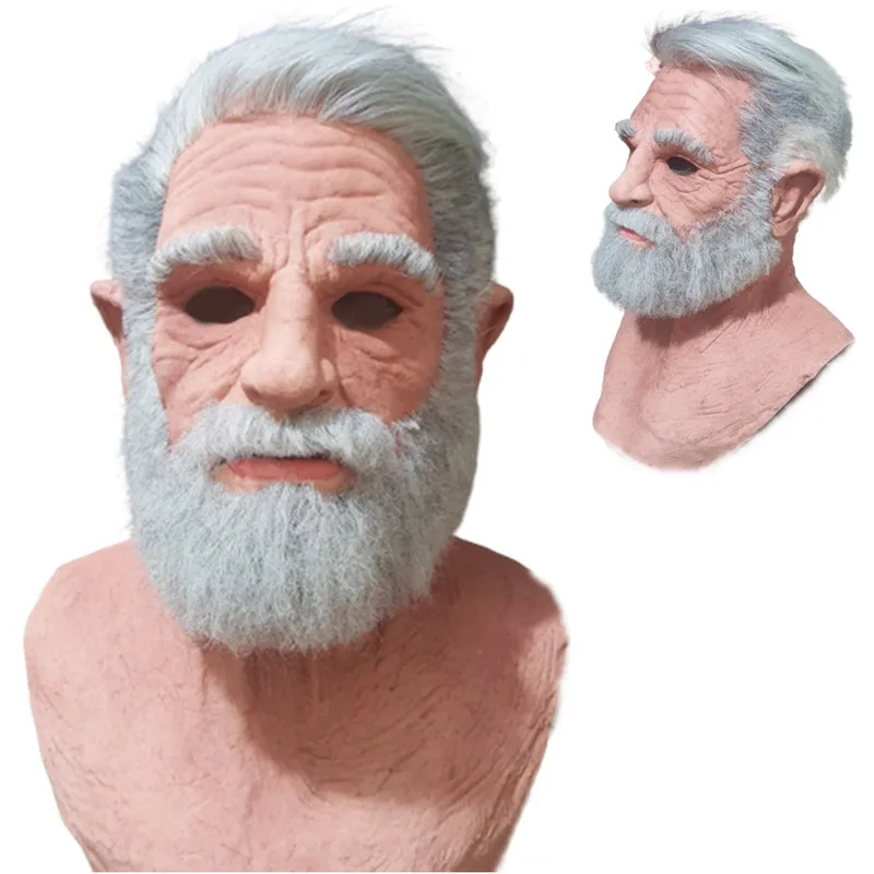 Real Realistic Old Man Mask Grandpa Grandpa's Mask