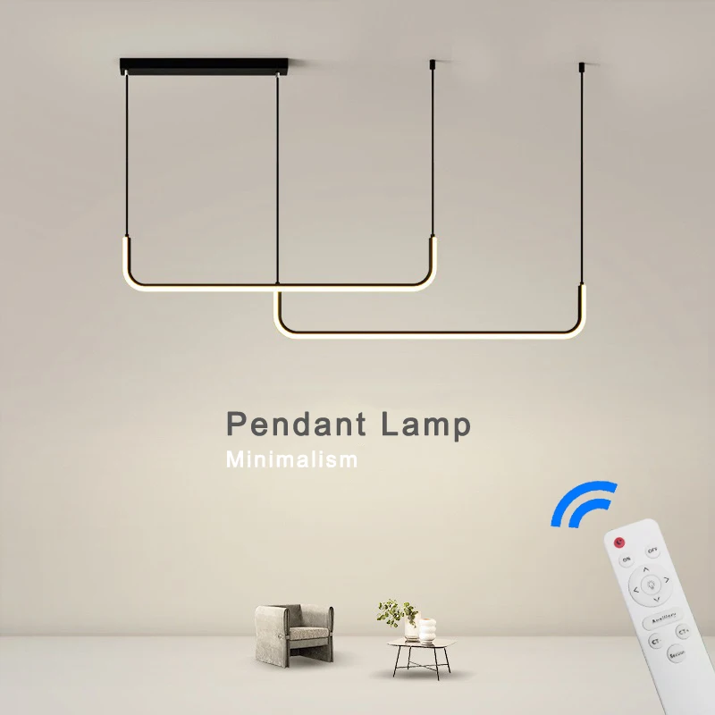 Indoor Dimmable LED Pendant Lights with Remote Control for Living Room Bedroom 21w 42w LED Chandelier Lamps Hanging Lighting