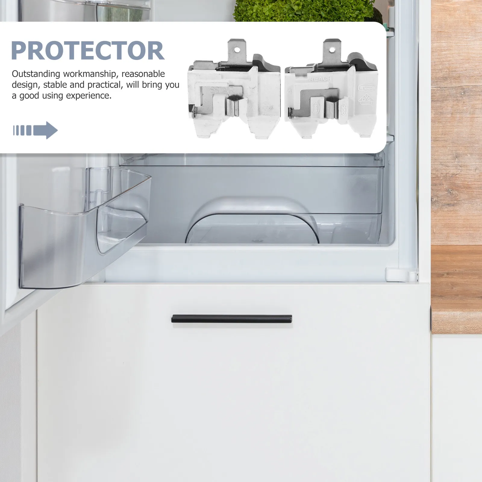 2Pcs Refrigerator Overload Protector ABS Aluminum Compressor Starter Protector for Fridge Mini Fridge Beverage Cooler Thermal