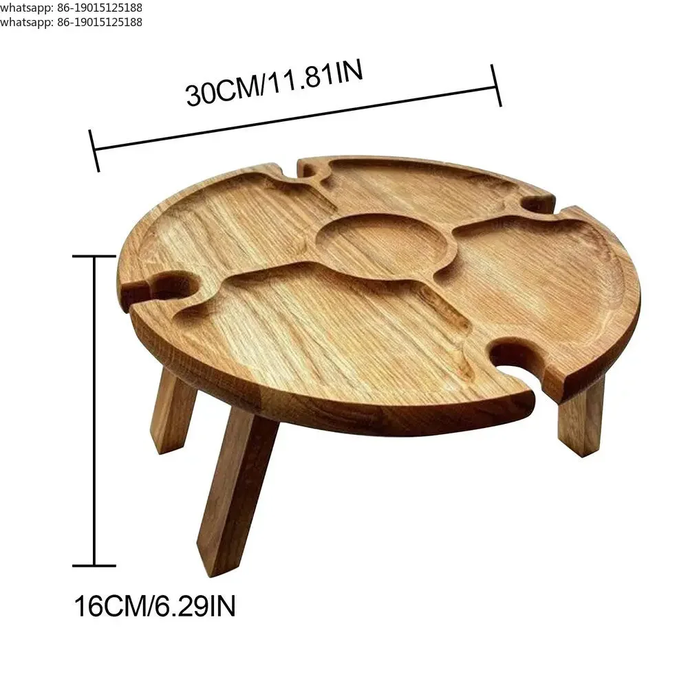 

2026 new model Wooden outdoor folding wine rack picnic table portable