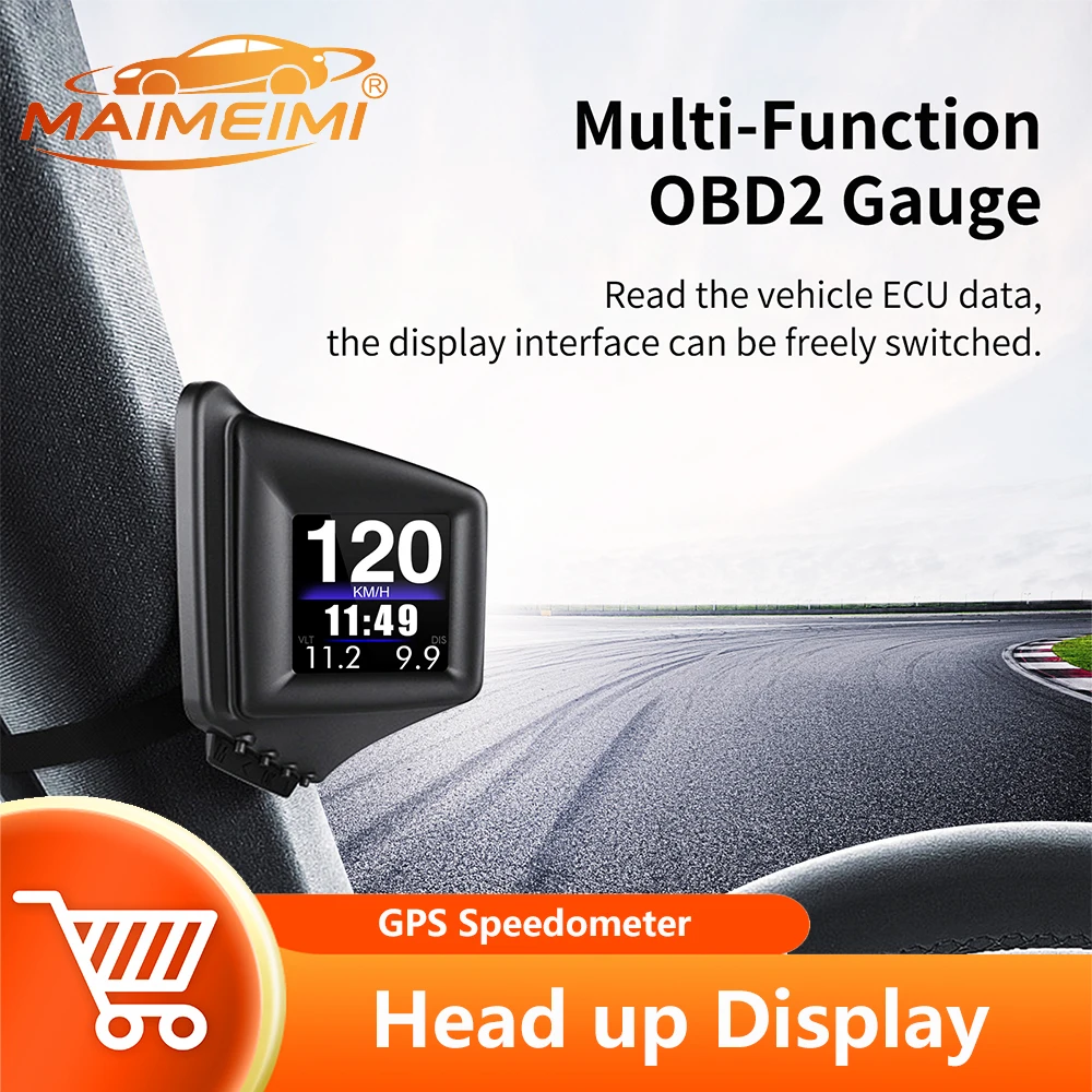 HUD OBD2+GPS On-board Computer Head up Display Car Tachometer Turbo Oil Pressure Water Temp GPS Speedometer For Car
