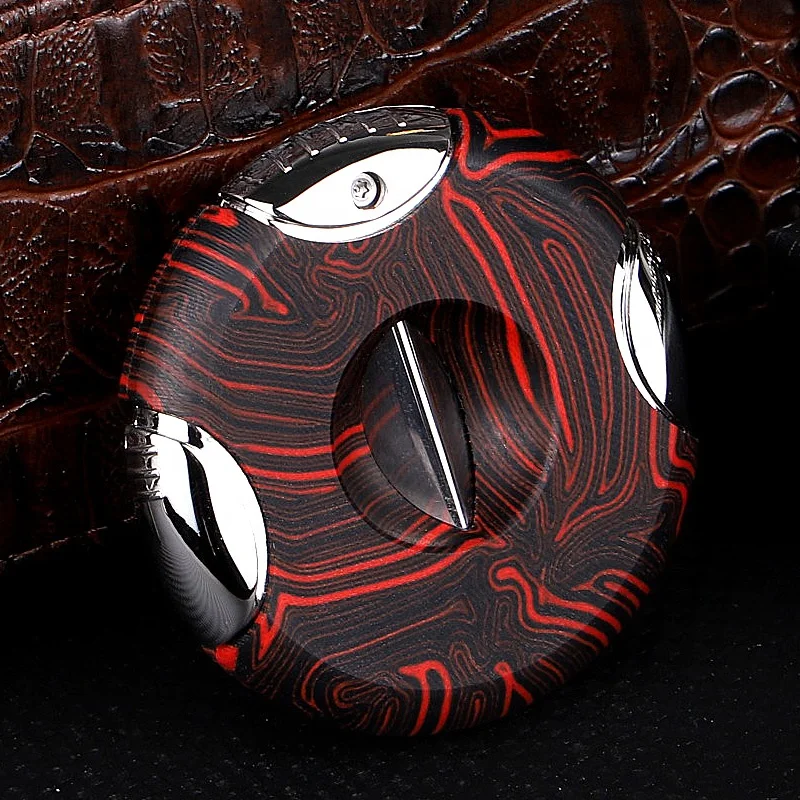 Mini Pocket Cigar Round Knife Cigar Knife Zinc Alloy G10 Handle
