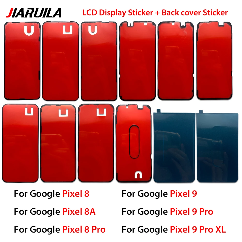 Suitable Screen Display Adhesive For Google Pixel 8 8A 8 Pro 9 Pro XL LCD Waterproof + Back Battery CoverGlue Sticker Frame Seal