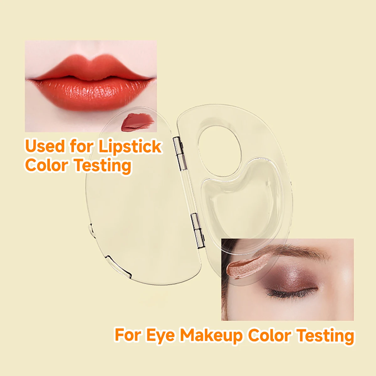 1 lotto di palette per trucco sigillate in acrilico, tavolozza per test di stoccaggio di fondotinta liquido pieghevole a 180 gradi, facile da riporre