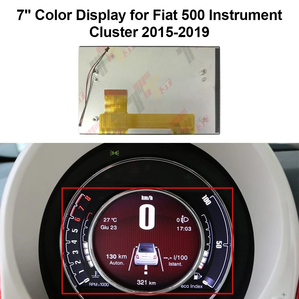 

Display for 2015-2019 Fiat 500, Abarth 500 595 695 instrument LCD Colour Screen