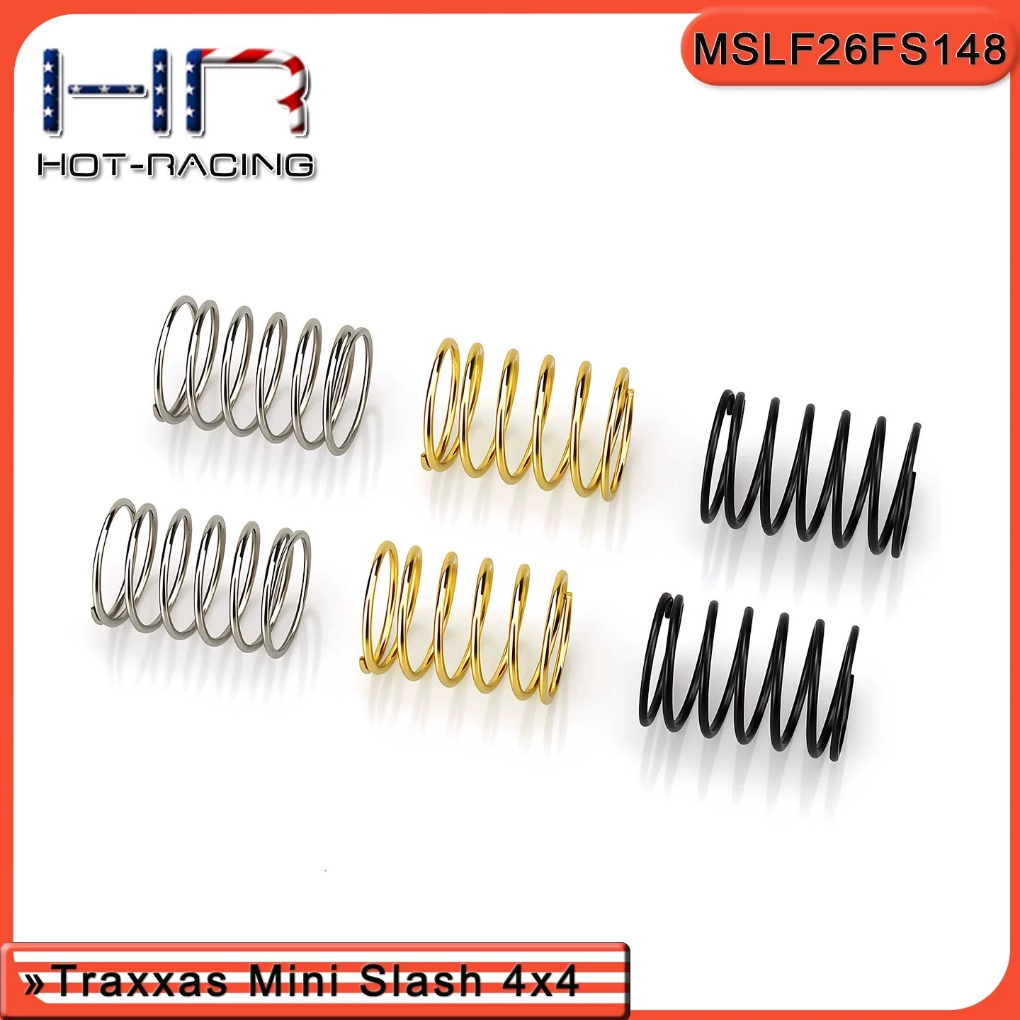

HR Traxxas Mini Slash 4x4 linear shock absorber springs (three pairs) replace #TRA10864