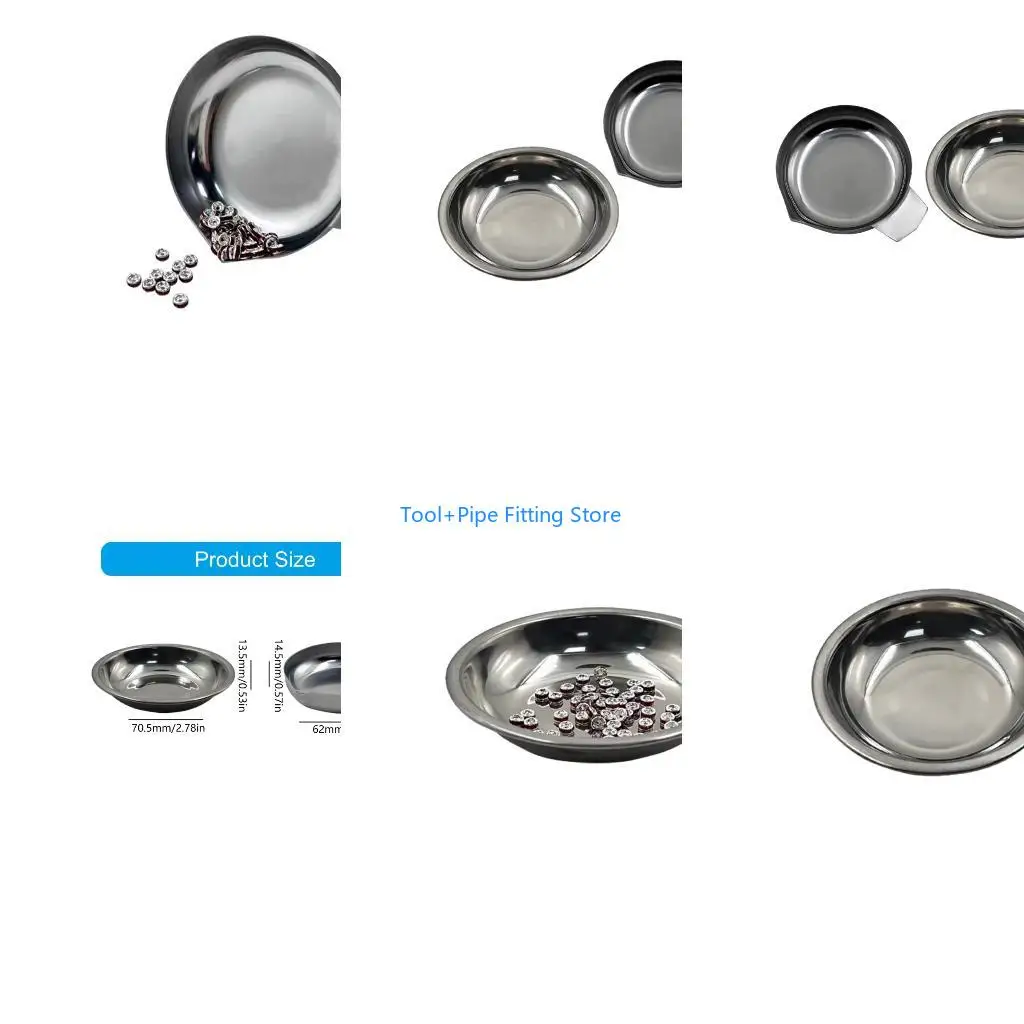 F92B Pack of 2 Stainless Steel Weighing Plates Tray for Electronic Scale Applications
