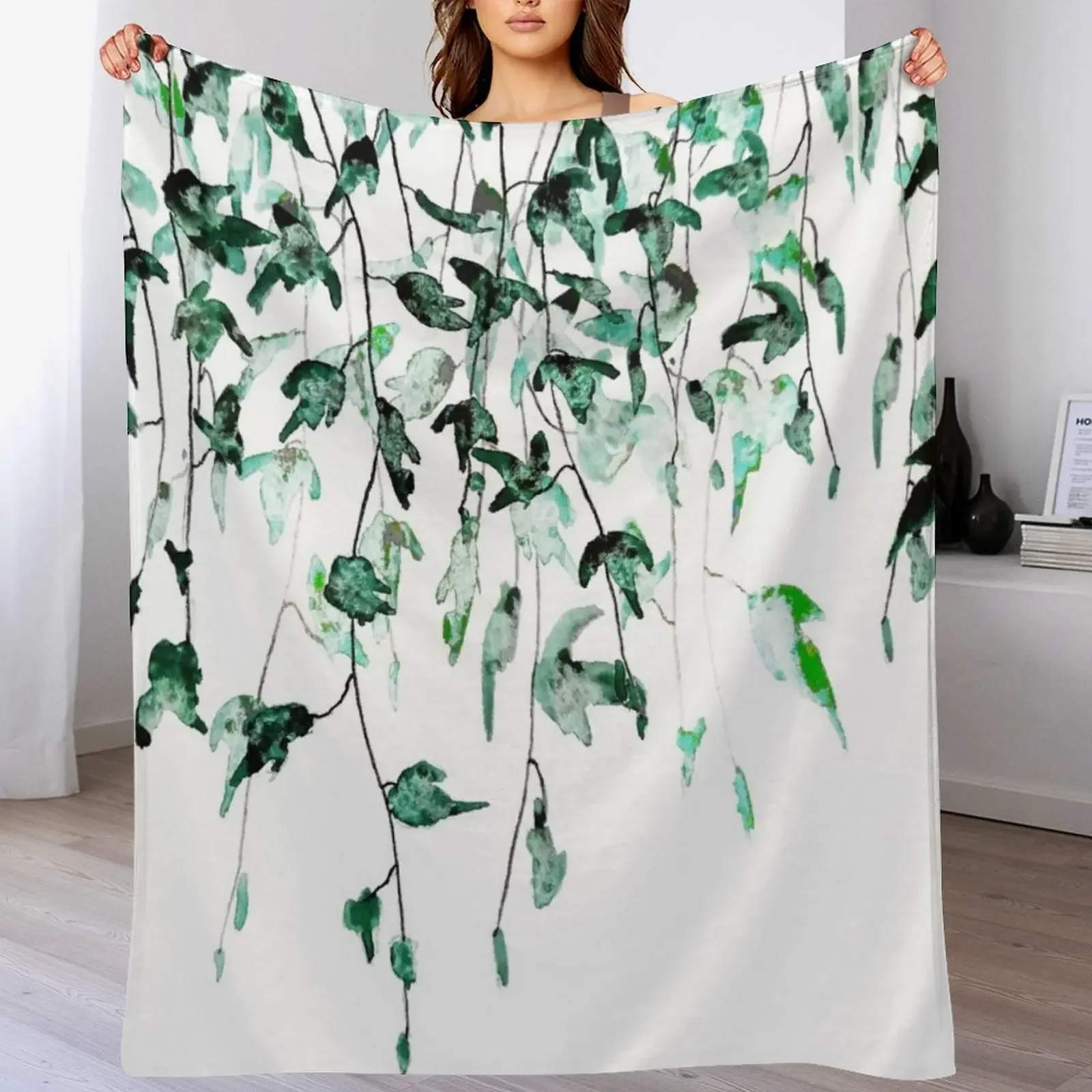 

Ivy on the wall watercolor Throw Blanket wednesday Quilt Decorative Beds blankets ands Blankets