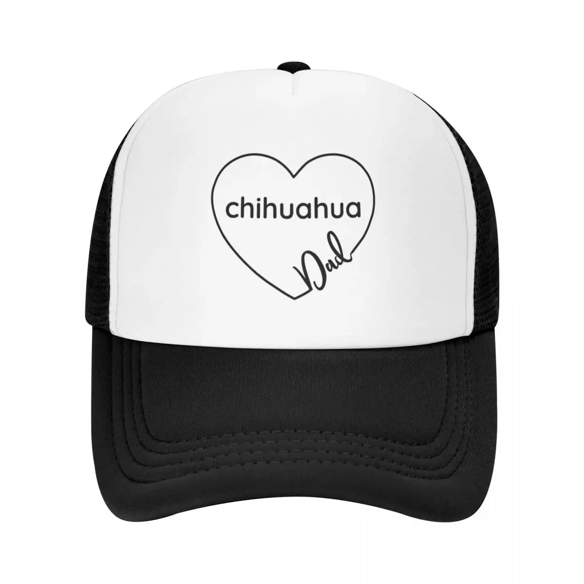 Chihuahua Dad Heart Line Art Baseball Cap |-F-| Military Tactical Cap Mens Tennis Women's