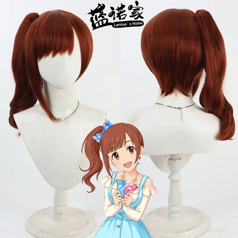 

Gakuen Idolmaster Igarashi Kyoko Cos Cosplay Wig Halloween Party Prop Synthetic Hair Heat Resistant Fiber + Wig Cap