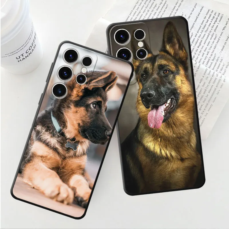 Phone Case for Samsung Galaxy S20 FE S8 S7 S23 Ultra 5G S22 Plus S10 S9 S21 S10e Silicone German Shepherd Dog Cover Bumper