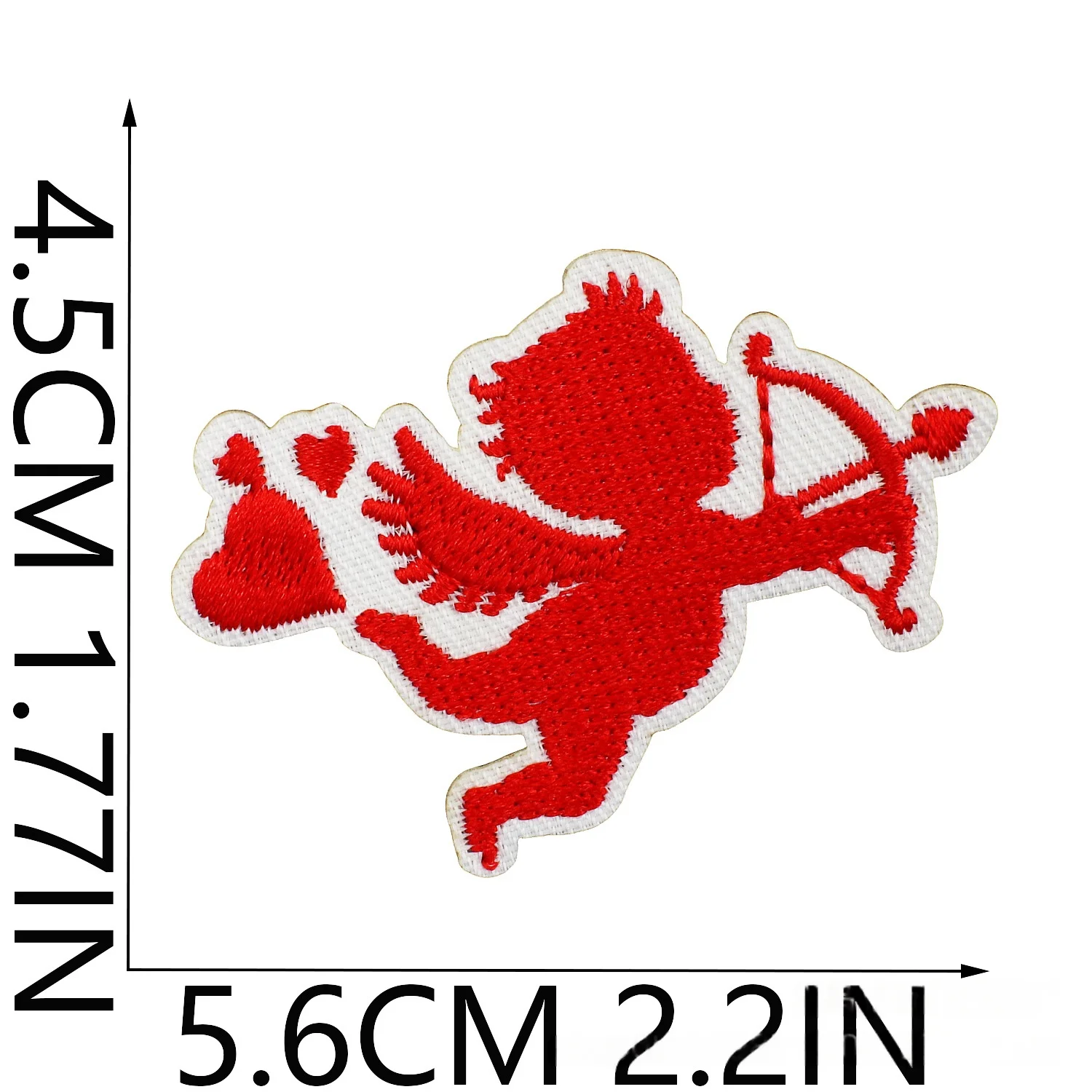 1PCS/SET Cupid Embroidery Cloth Valentine's Day Clothes Bag Decoration Kiss Patch  Patches for Clothing Appliques for Sewing