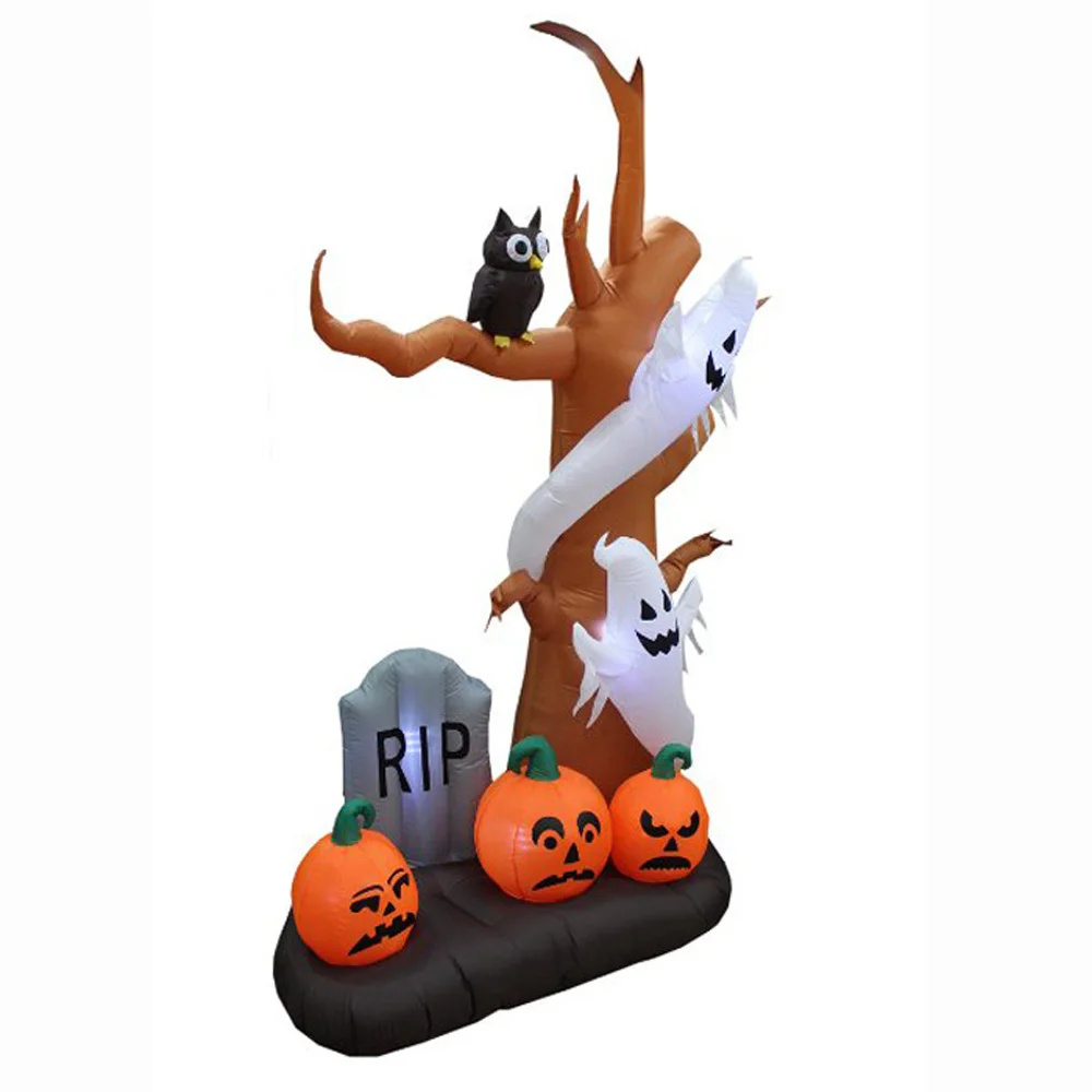 Árbol inflable gigante con calabaza y fantasma, decoración de halloween, 10-16 pies