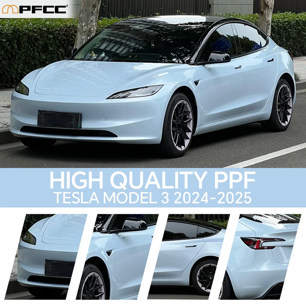 

9Mil TPU Car Paint Protection Film For Tesla Model 3 Highland 2024 2025 Pre-cut PPF Clear Bra Car Body Anti-Scratch Accessories