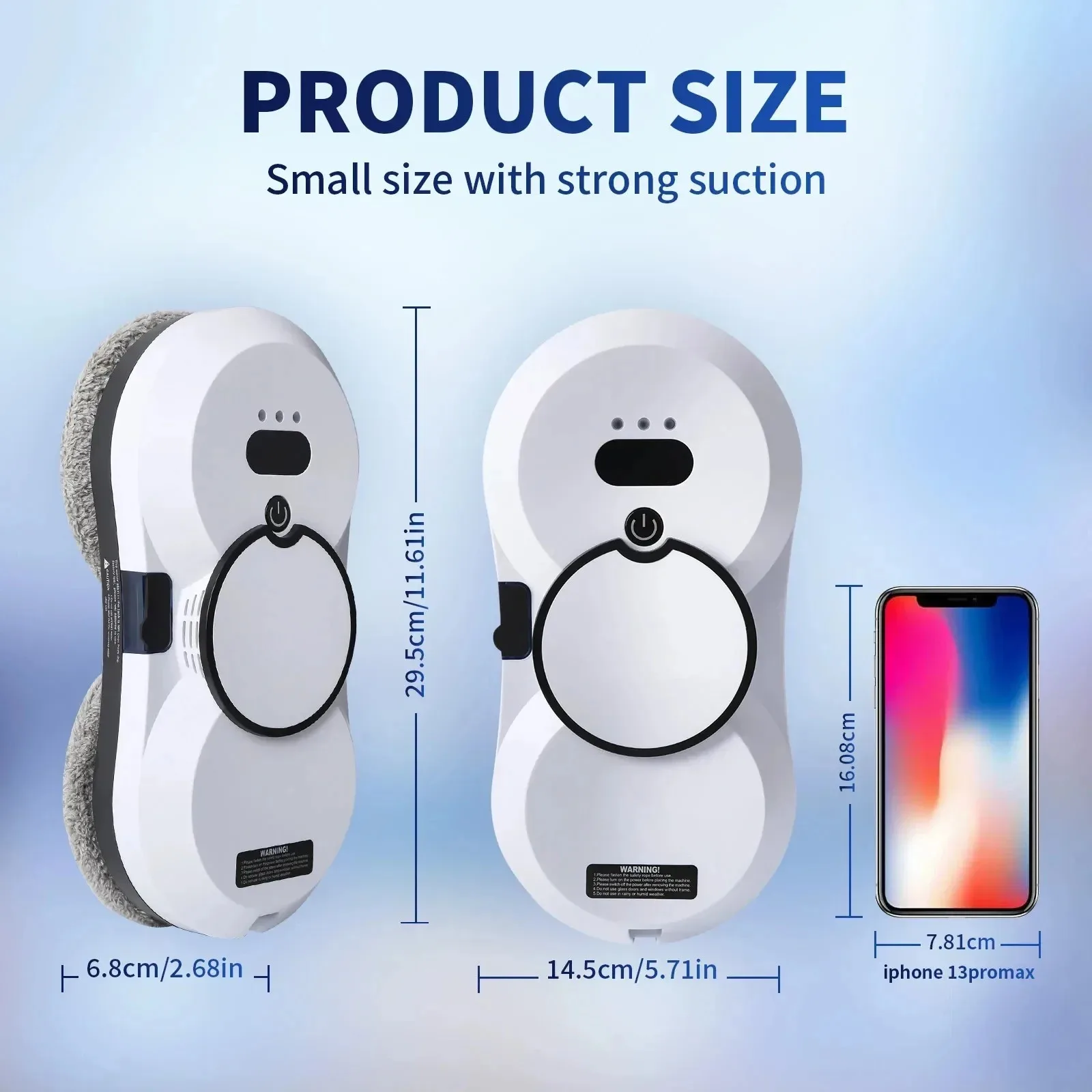 Automatic Window Cleaning Robot Water Spray Remote Control Glass Cleaner Vacuum Suction Anti Fall for High Rise Home Office