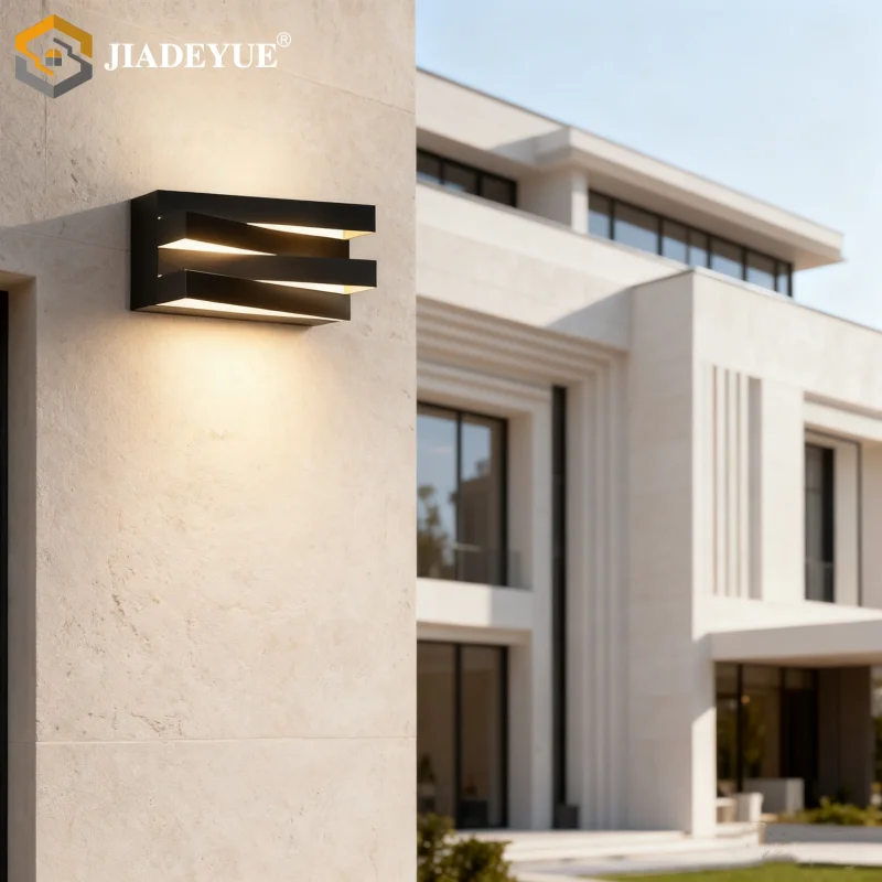 مصباح جداري مربع حديث خارجي LED لحديقة الفيلا والشرفة وغرفة النوم بجانب السرير وإضاءة داخلية وخارجية