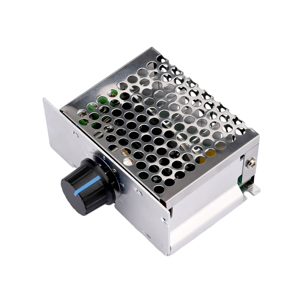 AC 220V zu DC 10-210V 20A SCR PWM Motor Drehzahl regler Gouverneur Spannungs regler Geschwindigkeit Volt Steuersc halter mit Potentiometer – Detail 3