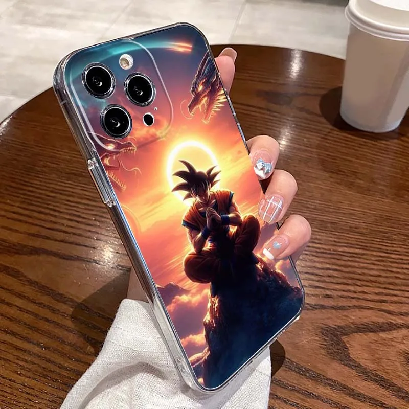 เคสโทรศัพท์ใสแบบนิ่มลายโลโก้โกคู ดราก้อนบอล สำหรับ Apple iPhone 17 Air 16e 16 15 14 13 12 11 Mini Pro Max Plus