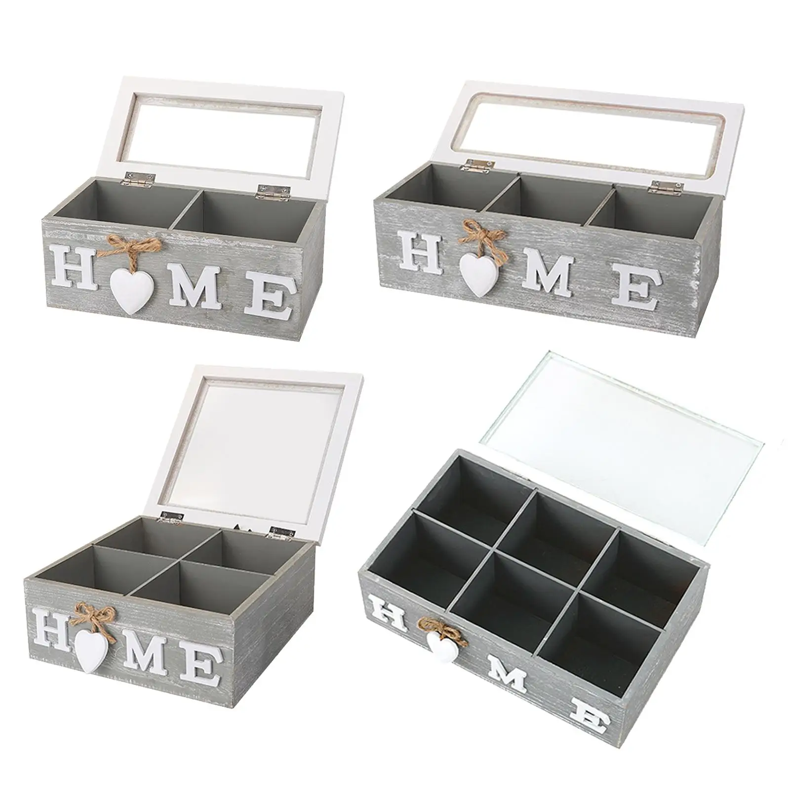 Reusable Tea Bag Caddy Box Jewelry Box Tea Box Organiser for Desktop Kitchen Home Decor