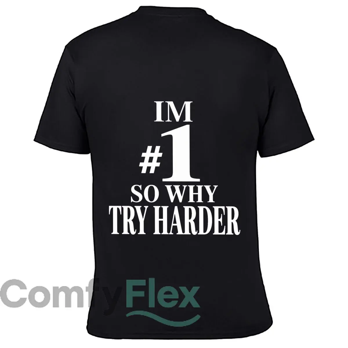 Im Number One Why Try Harder Solid Washed Vintage Tee Distressed Loose