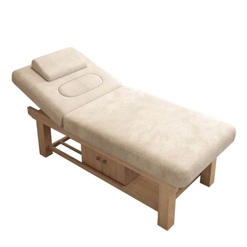 Solid wood beauty bed massage treatment bed traditional Chinese medicine massage moxibustion spa tattoo micro whole bed ear pick