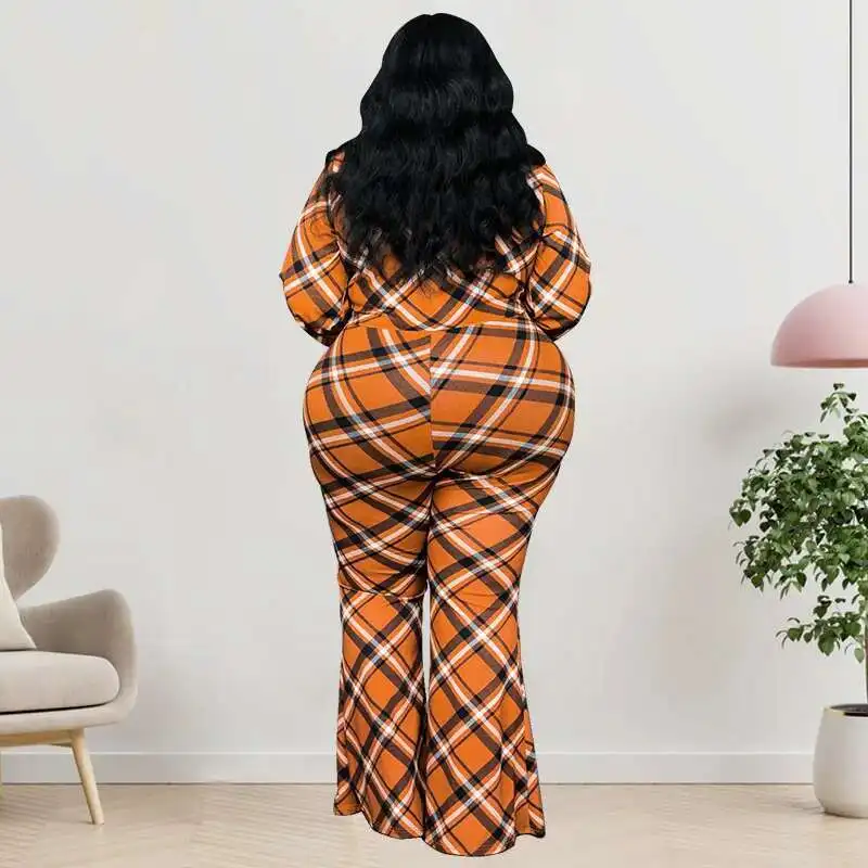218106   Grand vêtement pour femme, combinaison à manches longues, pantalon évasé, nouveaux produits, nouvelle collection hiver 2025