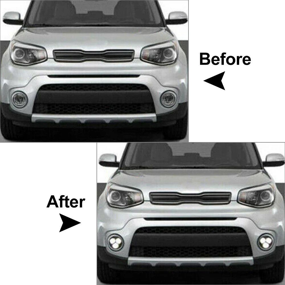 car bumper headlight for Kia Soul daytime light 2017~2019y DRL car accessories LED headlamp for Kia Soul fog light