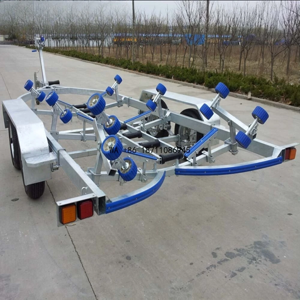 High Precision Heavy Duty 6m Small Boat Galvanized Trailer for Sale