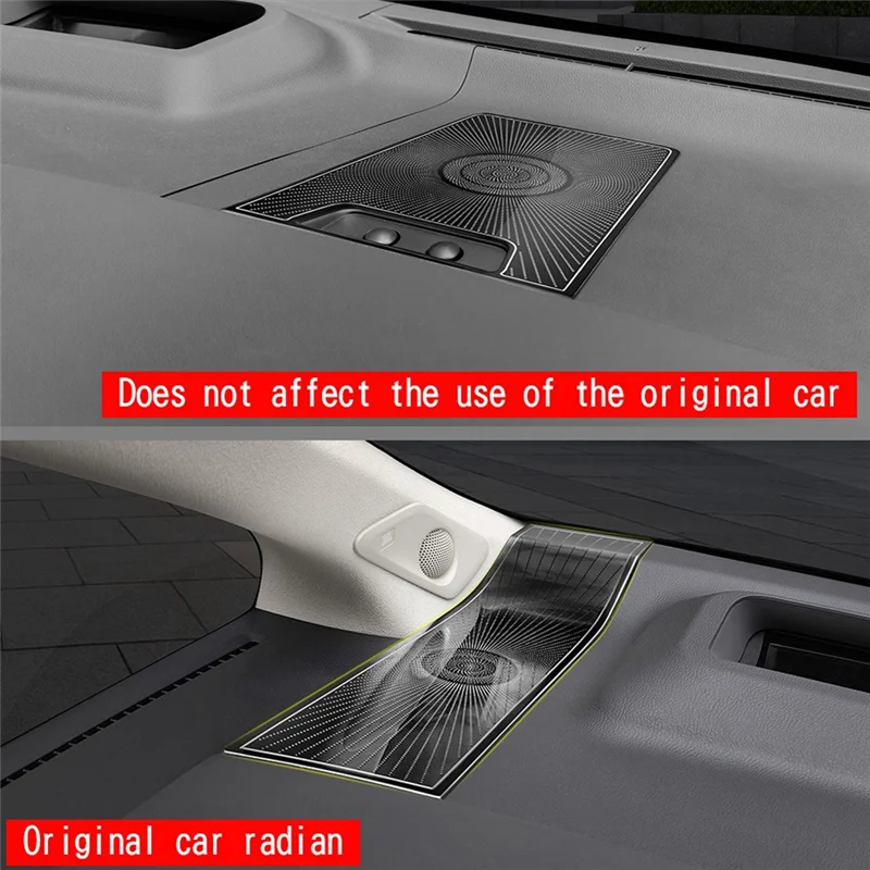 

For Toyota Alphard 40 Series 2023+ Stainless Steel Car Styling Dashboard Loudspeaker Cover Interior Trim Parts