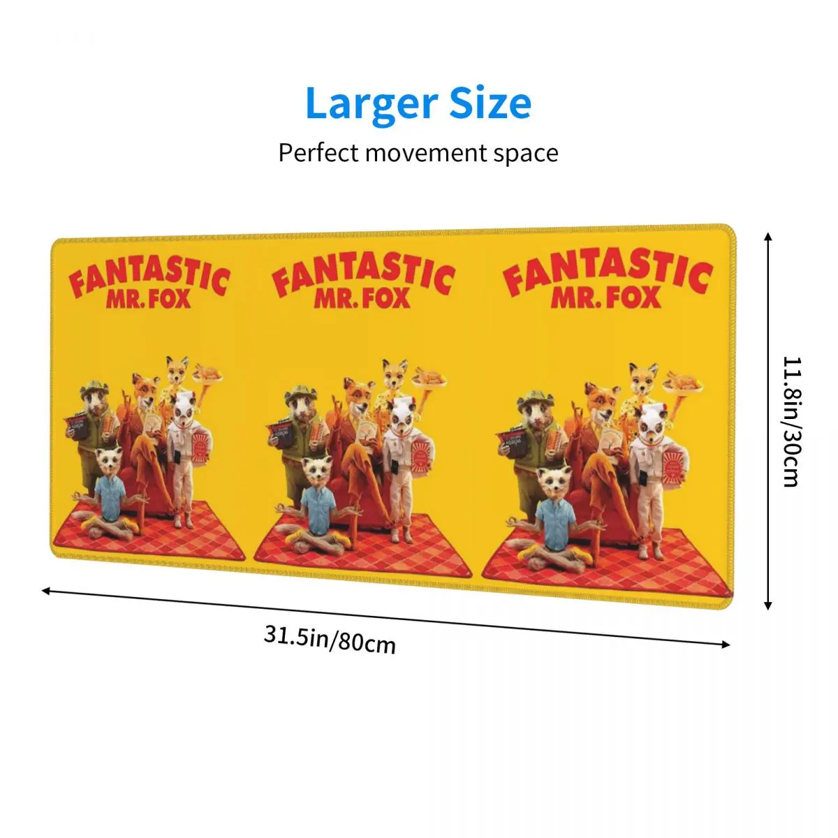 Fantastic Mr Fox Movie Poster Large Mouse Pad Computer Keyboard Mouse Mat Gaming PC Laptop Desk Mat Office Table Mats