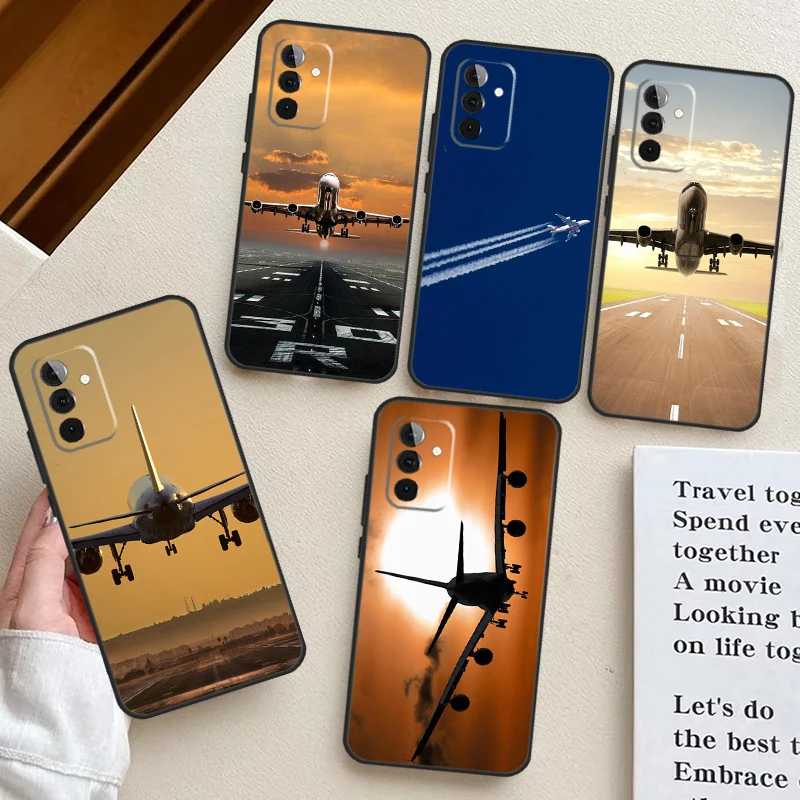 Airplane Plane Aircraft Case For Samsung Galaxy A12 A22 A32 A52 A14 A24 A34 A54 A53 A33 A13 A15 A25 A71 A51 Cover