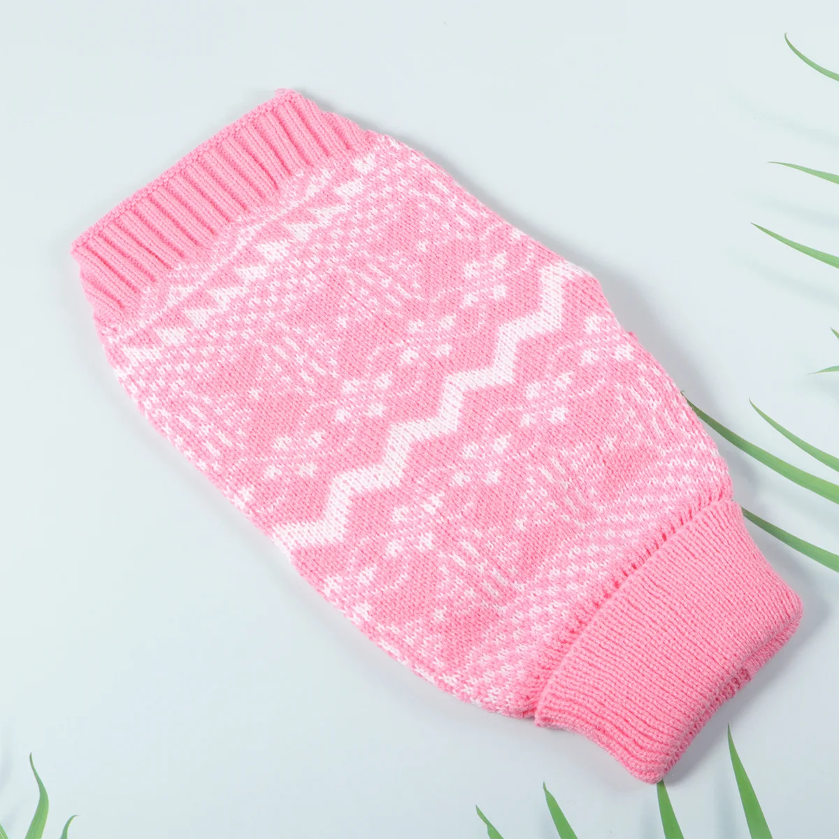 

Pink Xxl Pet Winter Clothes Knitted Dog Sweater High Collar Warm Fashion Turtleneck for Daily Wear Sleeping Photo Shoot