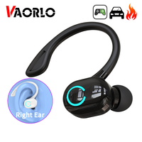 VAORLO Wireless Bluetooth 5.2 Ear Hook Single Mini Business Headphone HIFI Bass Noise Cancelling Sports Gaming Headset With Mic