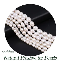 Natural Zhuji Freshwater Cultured Pearl Beads AA Rice Shape Luster Pearl Bead for Jewelry Making Diy Necklace Anklet Gifts