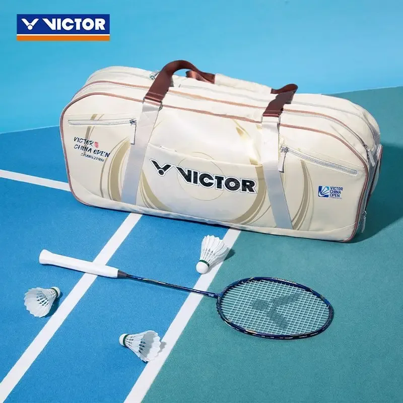 VICTOR 2026 Open Rectangular Racket Bag BR5672CO26 V Birch PU Leather Large Capacity Shoe Compartment