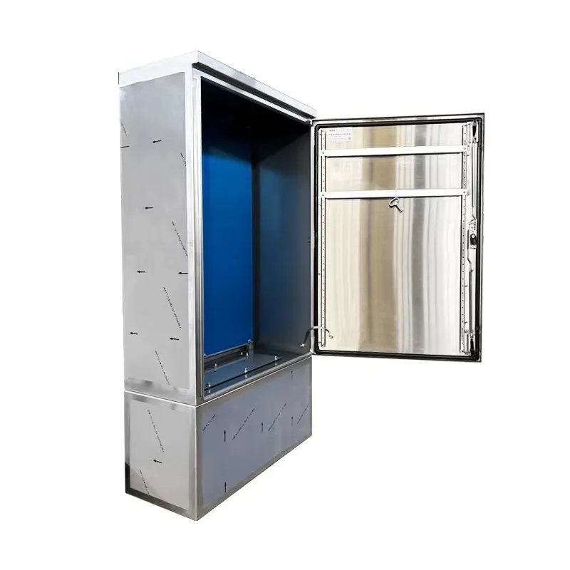 Outdoor IP66 waterproof stainless steel distribution box with overhead base for power supply