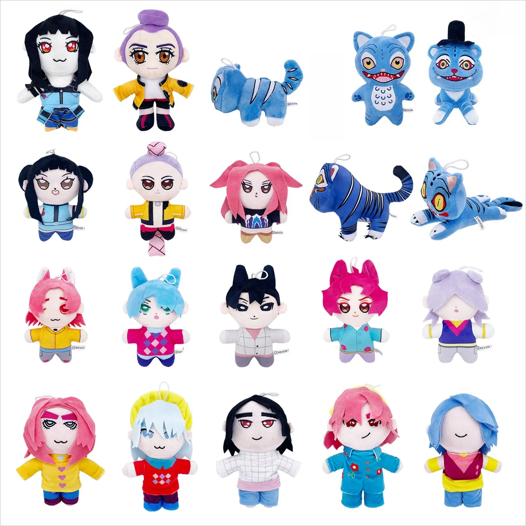 شيطان الصيادين أفخم لطيف الأرجواني 2025 أنيمي Kpop النمر قبعة سوداء العقعق مع 3 عيون الوحش هانت فتاة مجموعة دمية لمحبي الهدايا #1